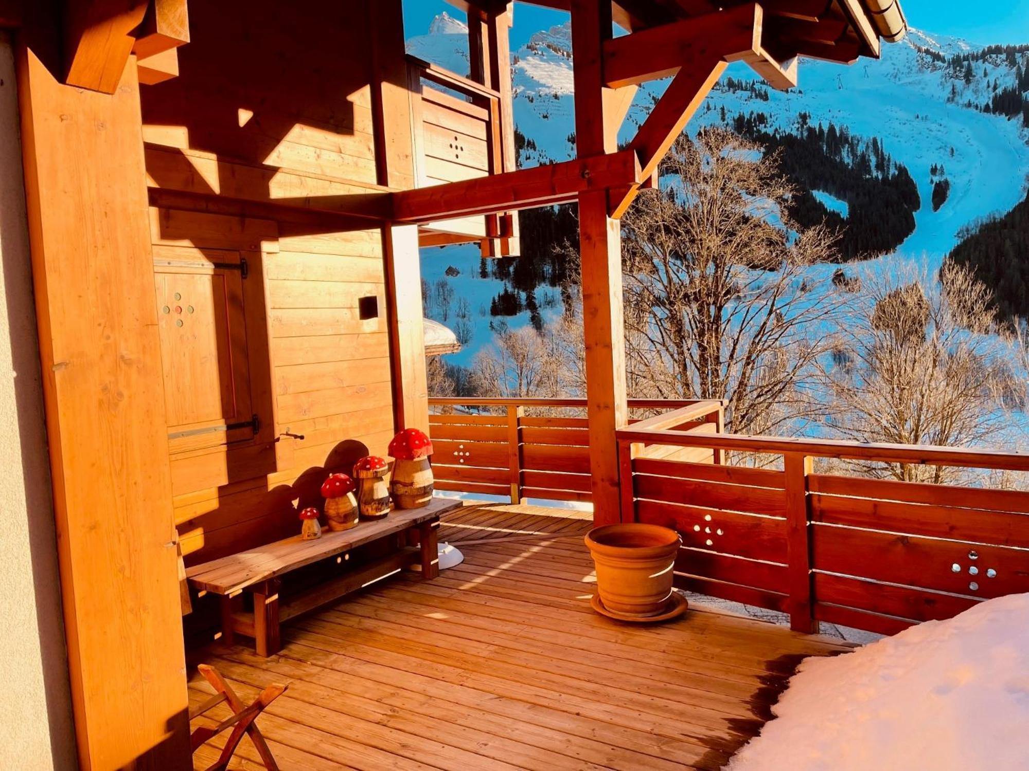 Cosymontagne - Le Chalet - 3Ch - 8 Pers- Terrasse Sud, Magnifique Vue La Clusaz Exterior photo